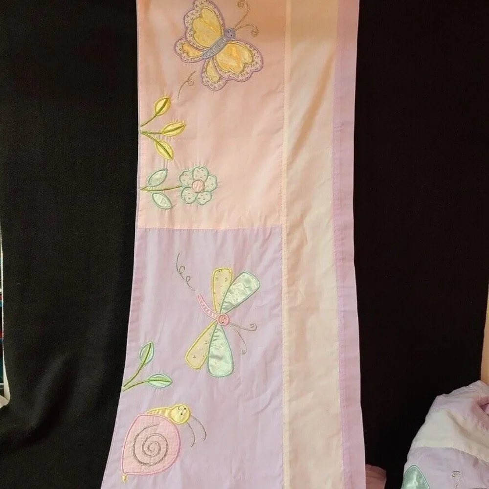 Pastel Wallpaper Border Curtain Valance Ceramic Light Cover Floral Butterfly Lot
